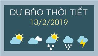 Dự báo thời tiết 13/2: Bắc bộ tiếp tục mưa rải rác, chất lượng không khí thủ đô Hà Nội ở mức trung bình