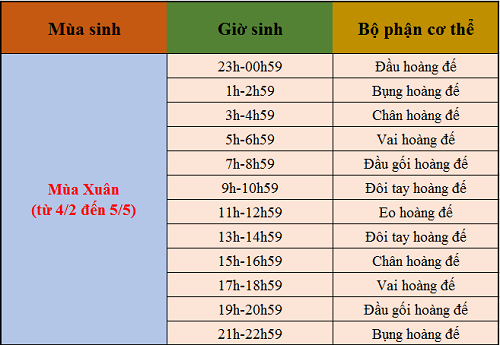 Read more about the article Coi số mệnh sướng khổ qua giờ sinh theo mùa