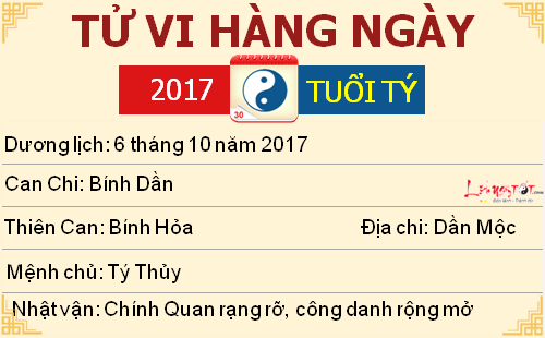 1tu vi hang ngay cua 12 con giap - tu vi ngay 06102017 cua tuoi ty