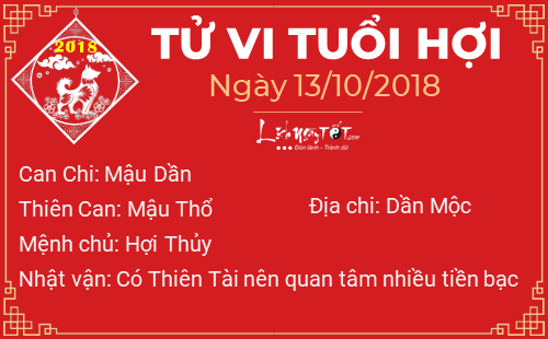 Tu vi 12 con giap - Tu vi ngay 13102018 - tuoi Hoi