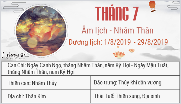 Tu vi thang Nham Than - Tu vi thang 72019