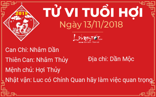 Tu vi 12 con giap - Tu vi ngay 13112018 - Tuoi Hoi