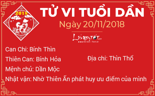 Tu vi 12 con giap - Tu vi ngay 20112018 - Tuoi Dan