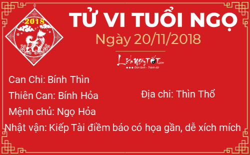 Tu vi 12 con giap - Tu vi ngay 20112018 - Tuoi Ngo