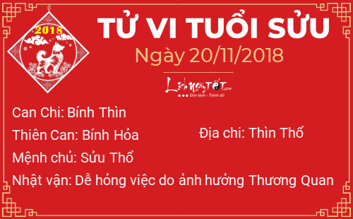 Tu vi 12 con giap - Tu vi ngay 20112018 - Tuoi Suu