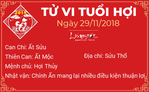 Tu vi 12 con giap - Tu vi ngay 29112018 - Tuoi Hoi