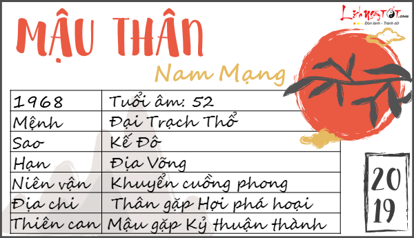 Tu vi 2019 tuoi Mau Than nam mang
