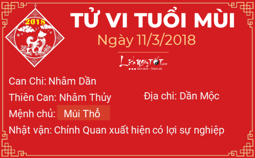 Tử vi 11032018 tuổi Mùi Tử vi 11032018 tuổi Mùi