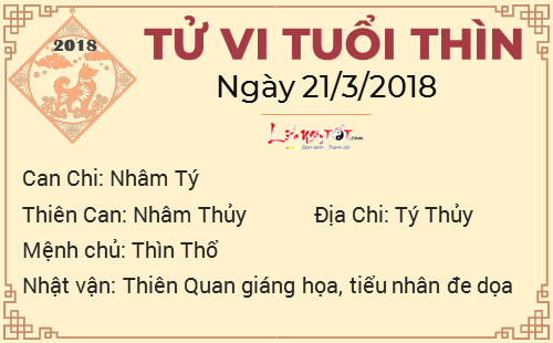 5tu vi hang ngay cua 12 con giap - tu vi ngay 21032018 tuoi thin