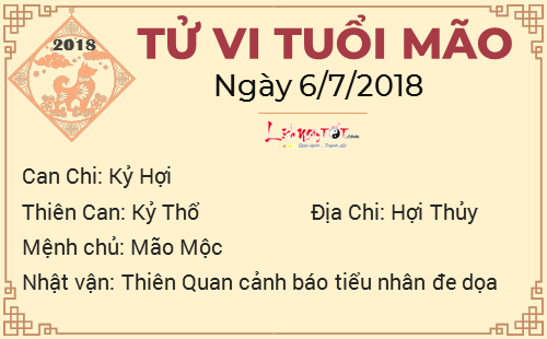 4tu vi hang ngay cua 12 con giap - tu vi ngay 06072018 tuoi mao