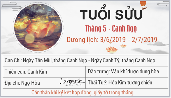 Tu vi thang 52019 tuoi Suu am lich