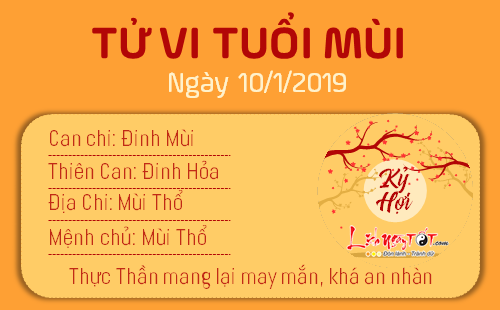 Tu vi 12 con giap - Tu vi ngay 10012019 - Tuoi Mui