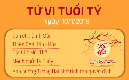 Tu vi 12 con giap - Tu vi ngay 10012019 - Tuoi Ty