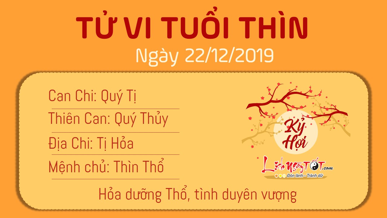 5tu vi hang ngay cua 12 con giap - tu vi ngay 22122019 tuoi