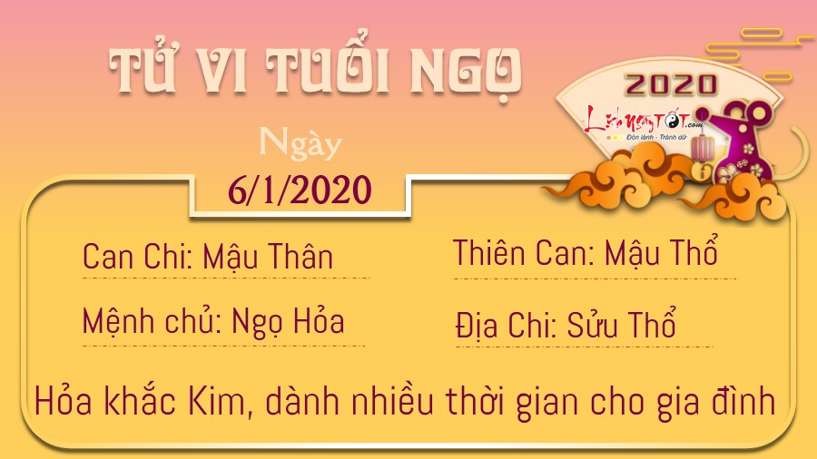 Tu vi thu 2 ngay 612020 - Ngo