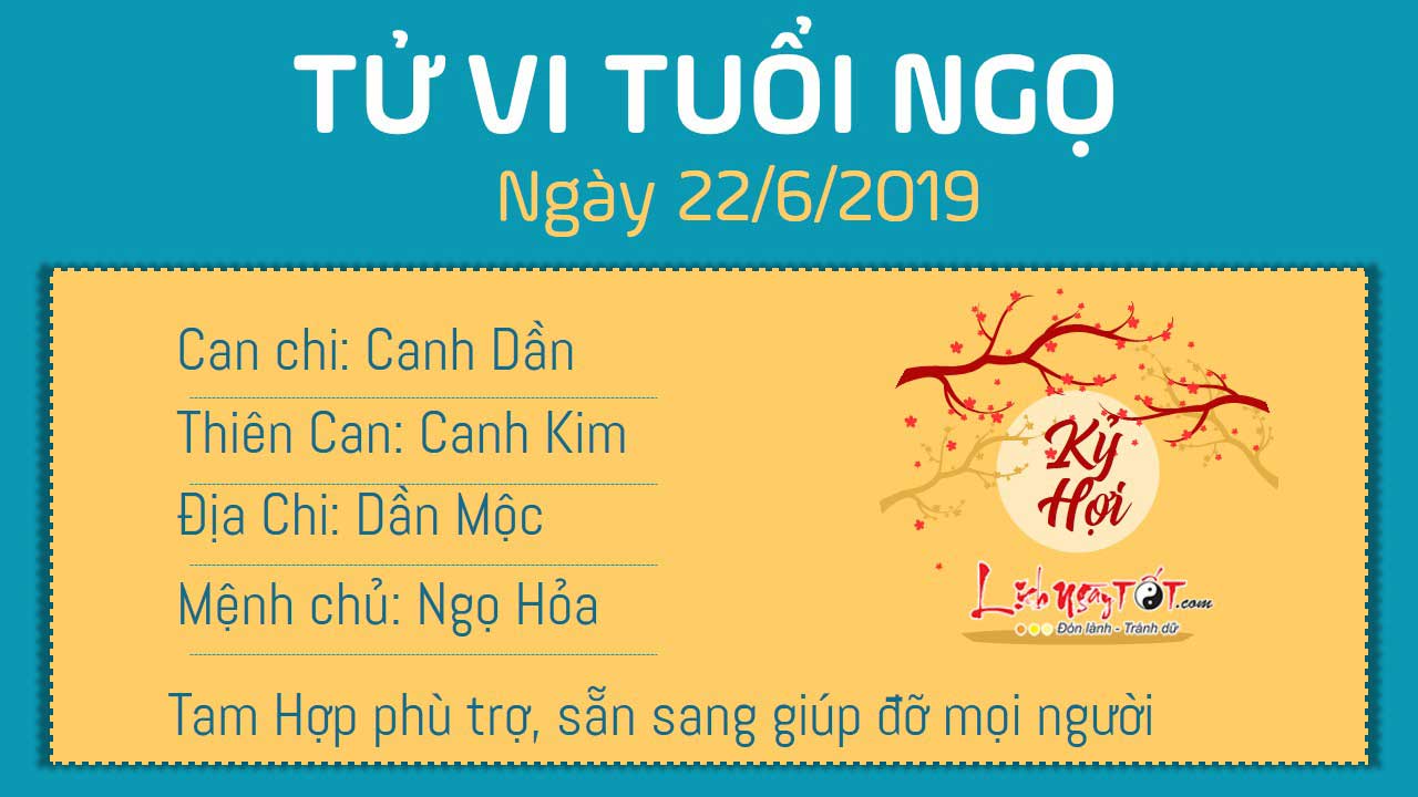 Tu vi thu 7 ngay 2262019 - Ngo