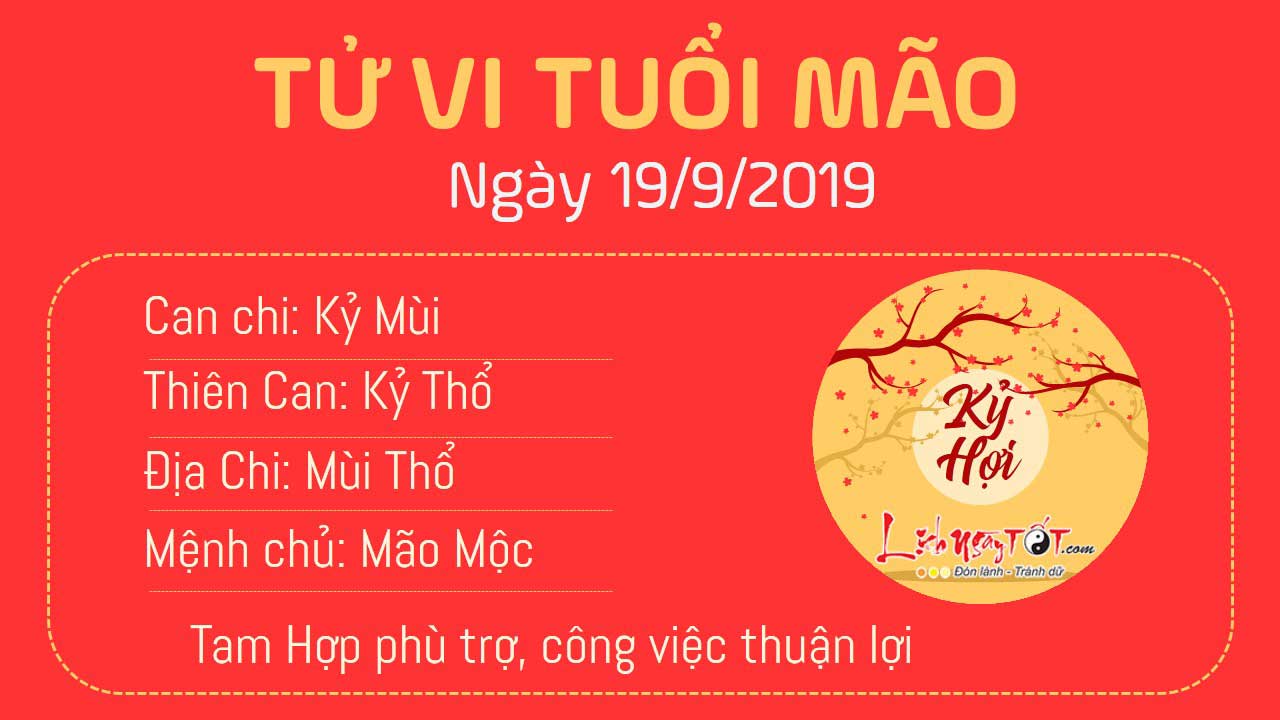 Tu vi thu 5 ngay 1992019 - Mao