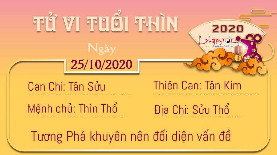 Tu vi 12 con giap ngay 25102020 - Tuoi Thin