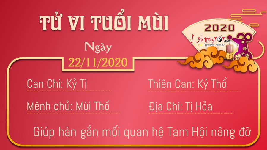 Tu vi hang ngay 22112020 - Tuoi Mui