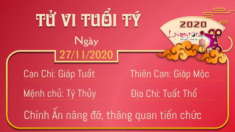 Tu vi hang ngay 27112020 - Ty