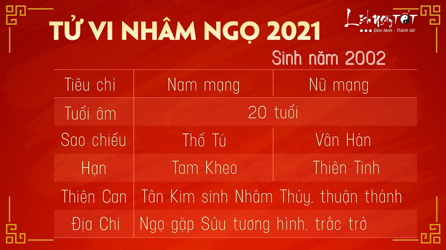 Tu vi tuoi Nham Ngo 2002 nam 2021