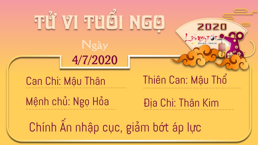 7 Tu vi 12 con giap - Tu vi ngay 472020 - Tuoi Ngo