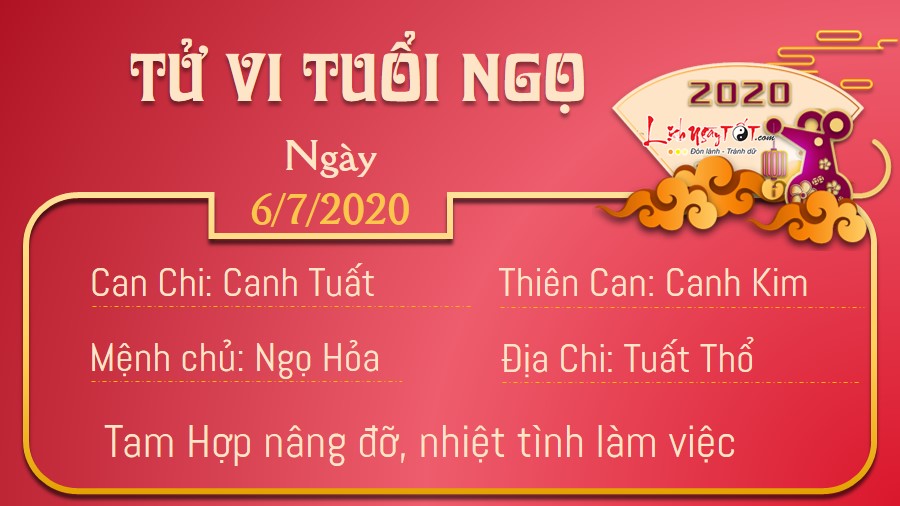 Tu vi hang ngay 672020 - Ngo