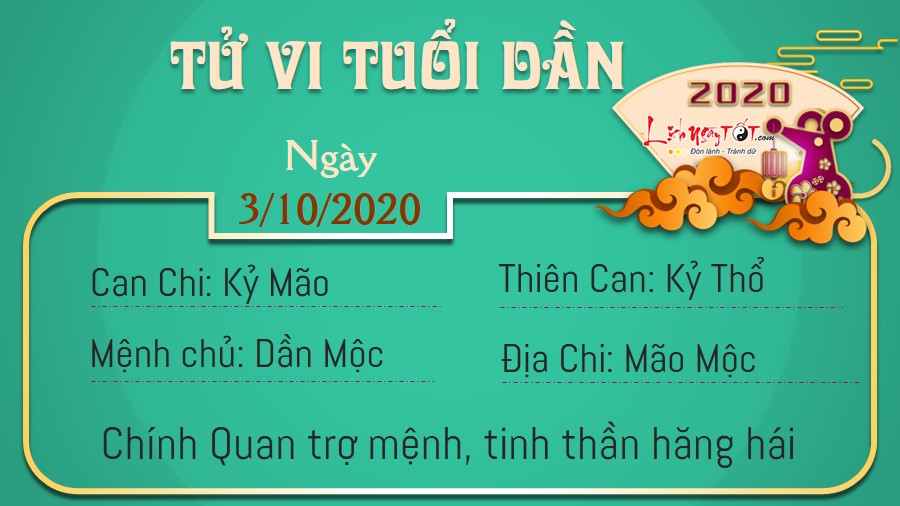 3 Tu vi 12 con giap - Tu vi ngay 3102020 - Tuoi Dan