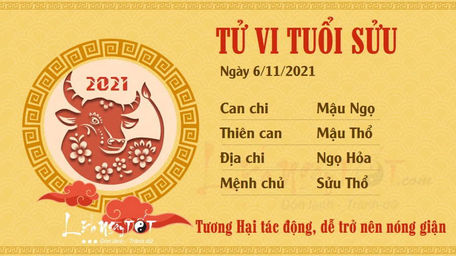 Tu vi ngay 6/11/2021 cua 12 con giap - Tuoi Suu