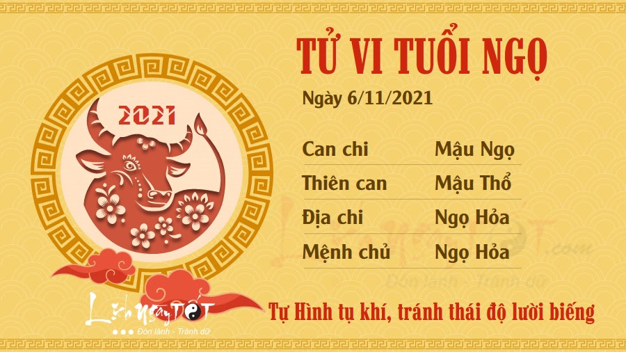 Tu vi ngay 6/11/2021 cua 12 con giap - Tuoi Ngo