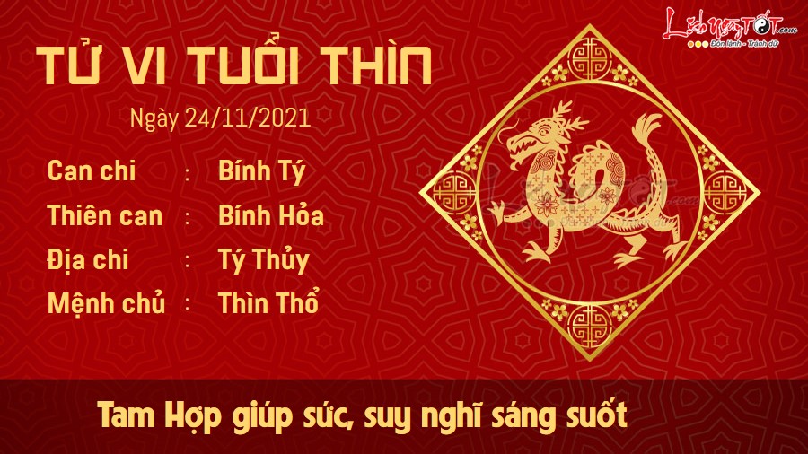 Tu vi ngay 24/11/2021 cua 12 con giap - Thin