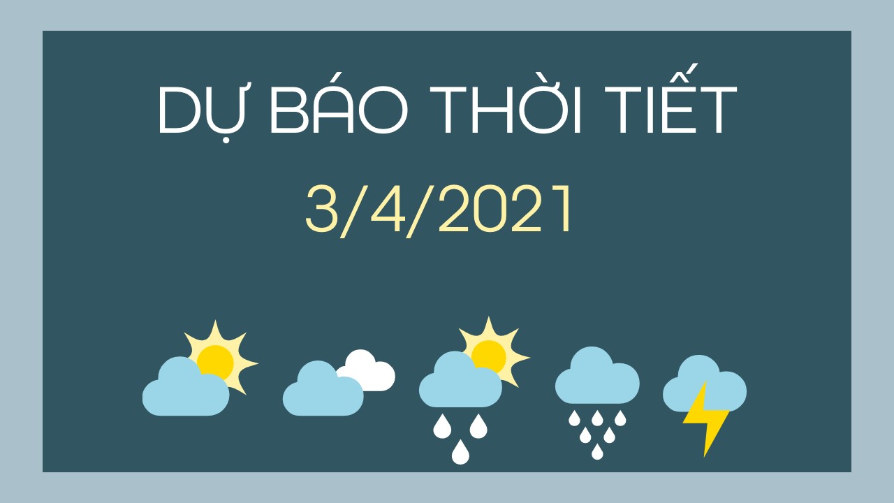 Dự báo thời tiết ngày mai 3/4/2021