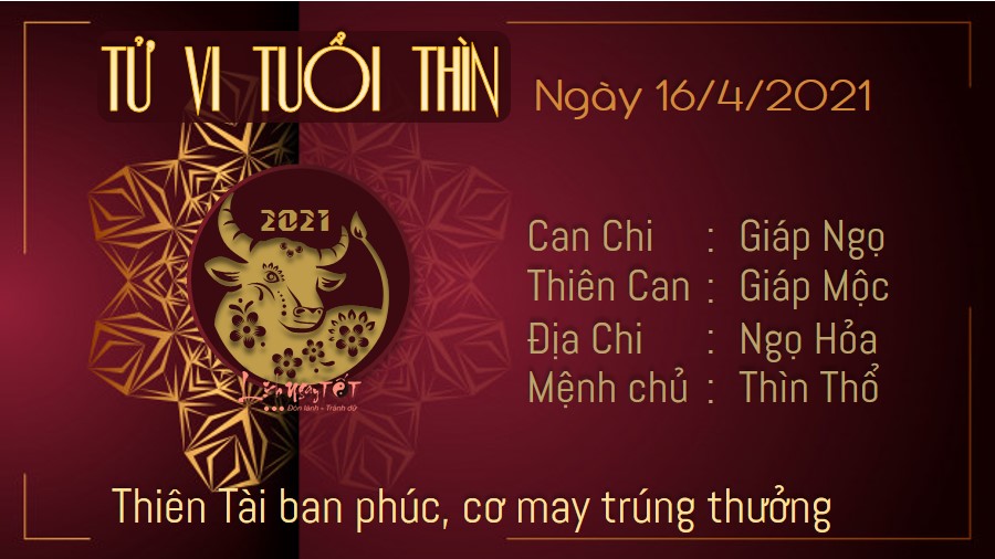 tử vi hàng ngày 16/4/2021 - thìn