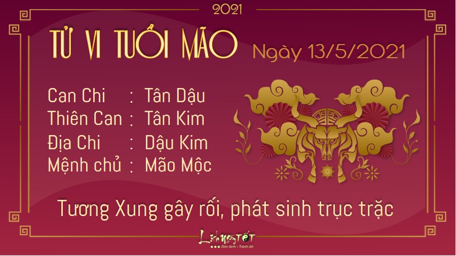 Tử vi hàng ngày 13/5/2021 tuổi Mão