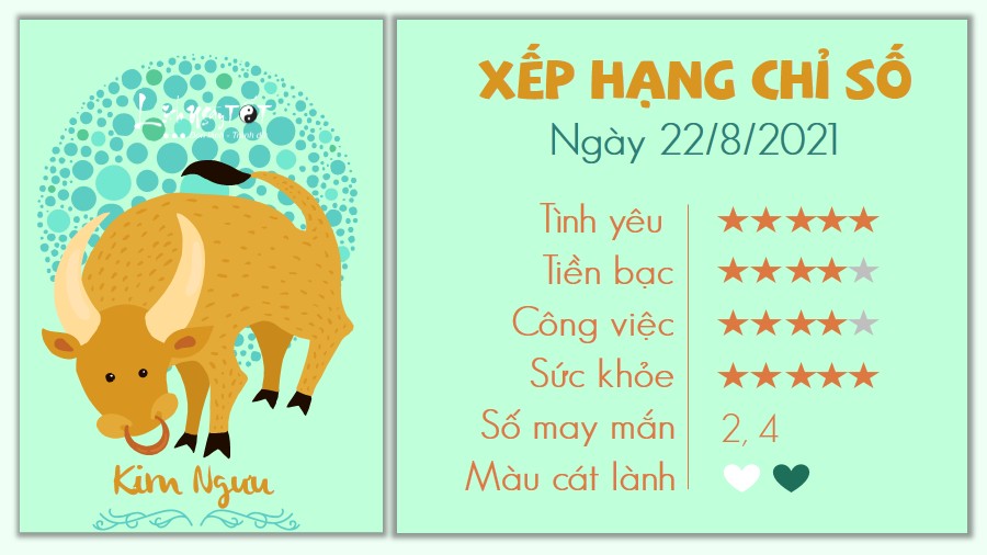 Tử vi hàng ngày 22/8/2021 Kim Ngưu