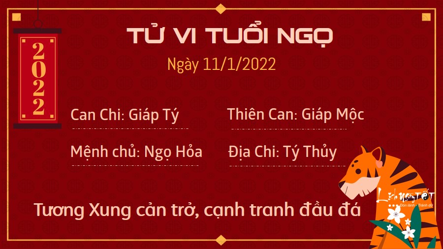 Tu vi ngay 11/1/2022 cua 12 con giap - Tuoi Ngo