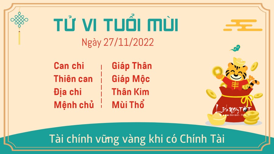 Tu vi hang ngay 27/11/2022 cua 12 con giap - tuoi Mui