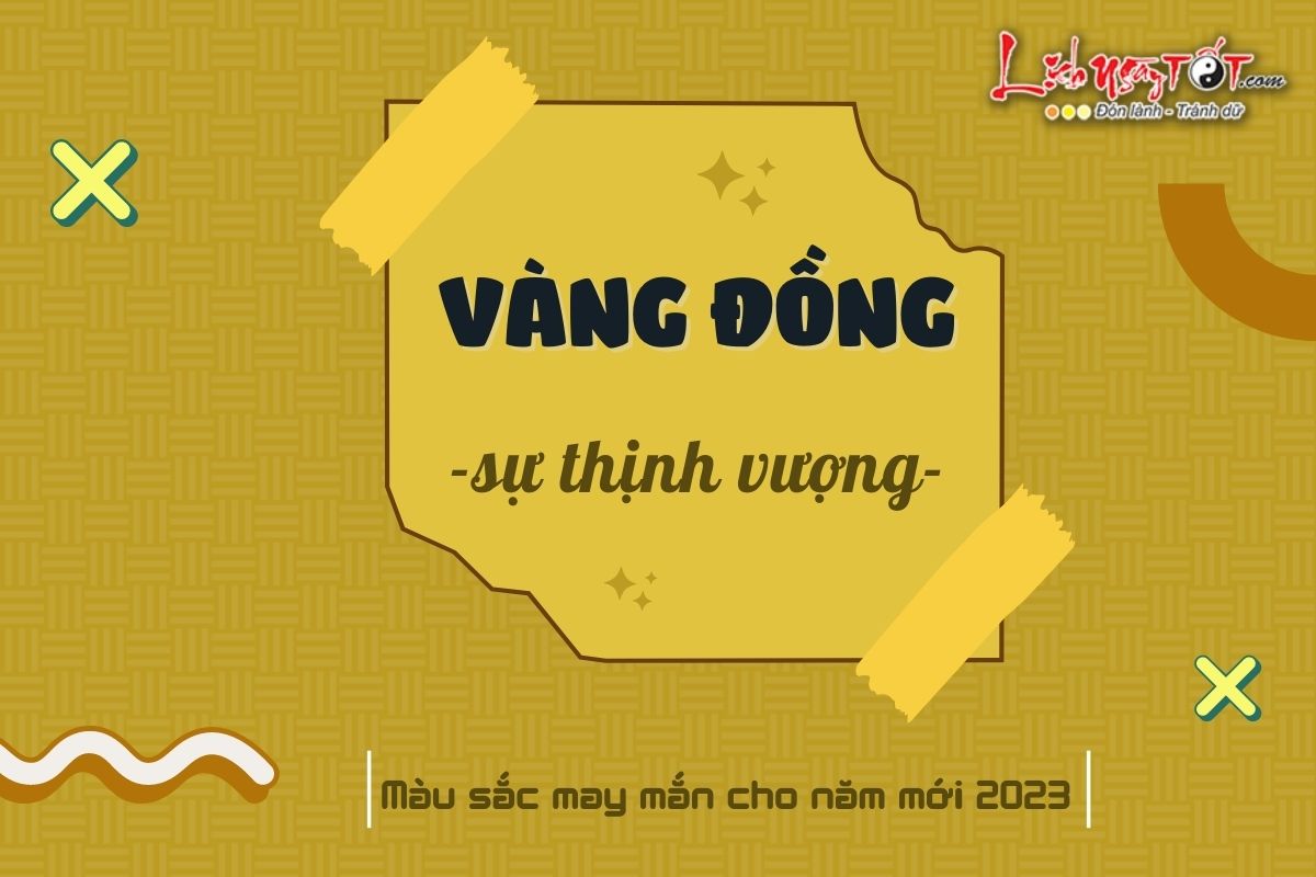 Mau sac may man cho nam moi 2023 - Mau vang dong