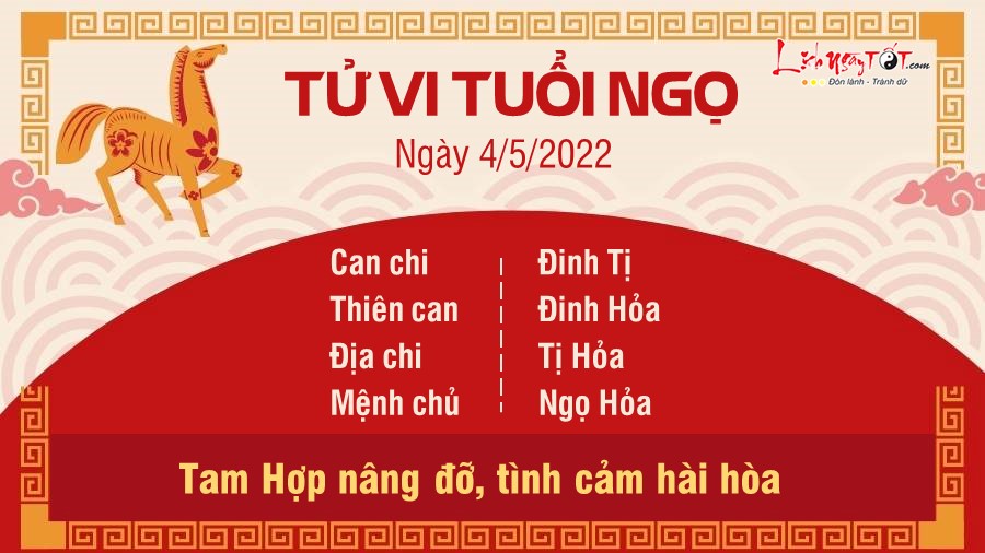 Tu vi ngay 4/5/2022 cua 12 con giap - Ngo