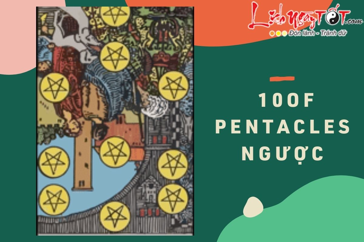 La bai 10 of Pentacles nguoc