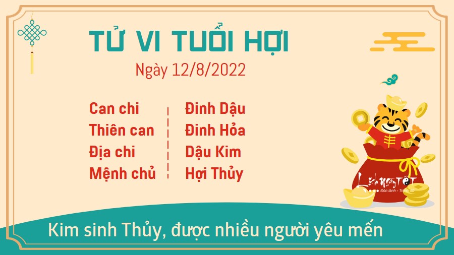 Tu vi ngay 12/8/2022 cua 12 con giap - Hoi