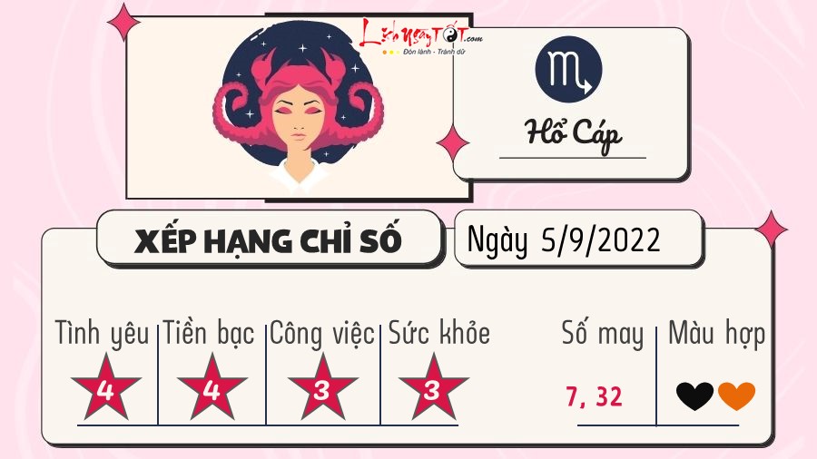 Tu vi hang ngay 5/9/2022 - Ho Cap