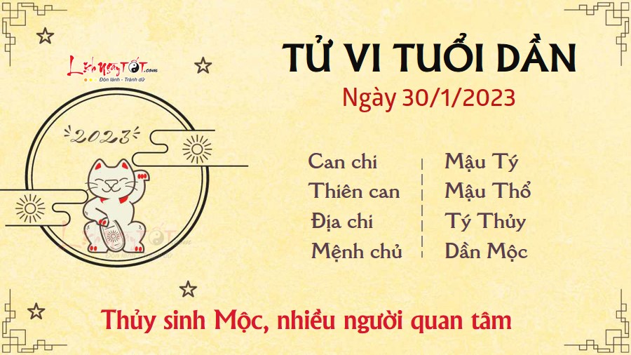 Tu vi hang ngay 30/1/2023 - Dan