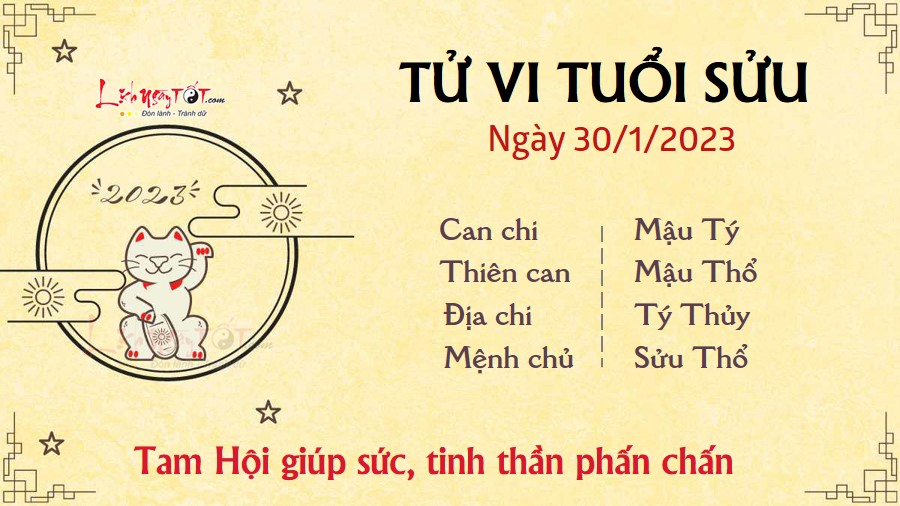 Tu vi hang ngay 30/1/2023 - Suu