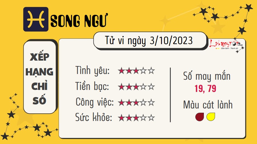 Tu vi hang ngay 3/10/2023 Song Ngu