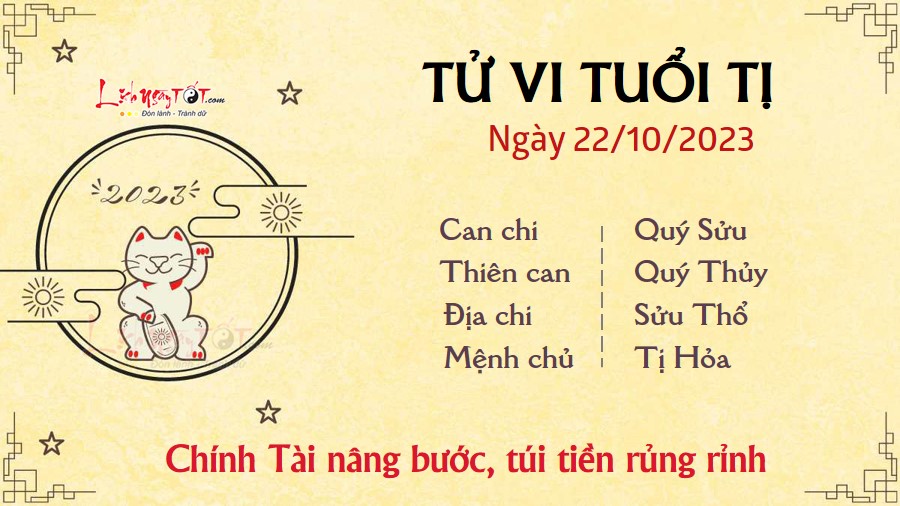 Tu vi hang ngay 22/10/2023 - Ti