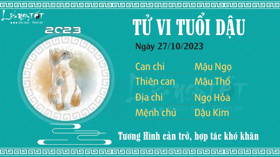 Tu vi hang ngay 27/10/2023 cua 12 con giap - Dau