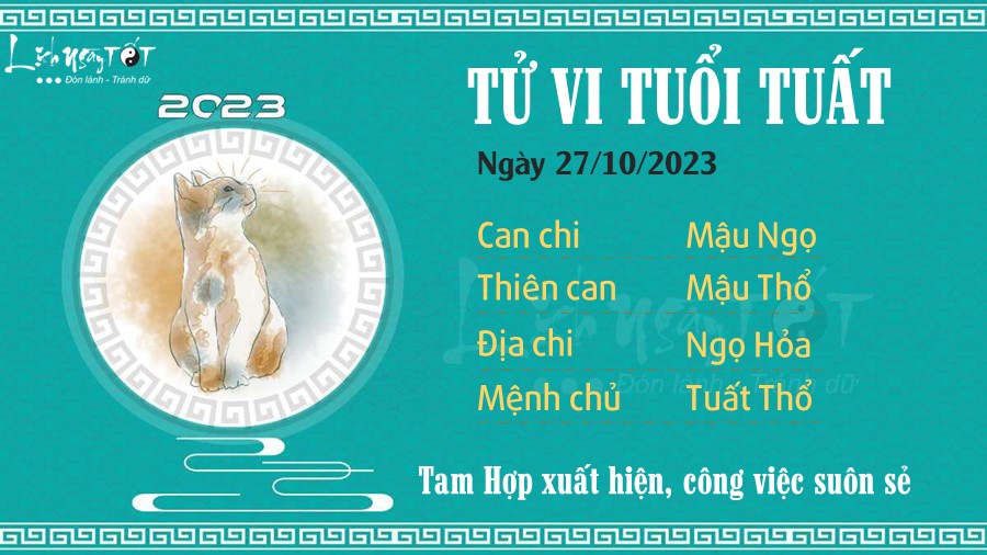 Tu vi hang ngay 27/10/2023 cua 12 con giap - Tuat