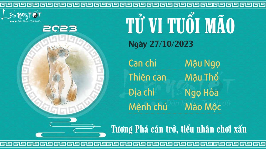 Tu vi hang ngay 27/10/2023 cua 12 con giap - Mao