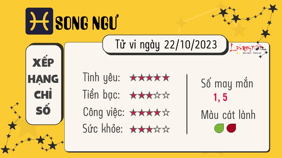 Tu vi hang ngay 22/10/2023 - Song Ngu